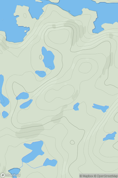 Thumbnail image for Cnoc Loch an Roin showing contour plot for surrounding peak