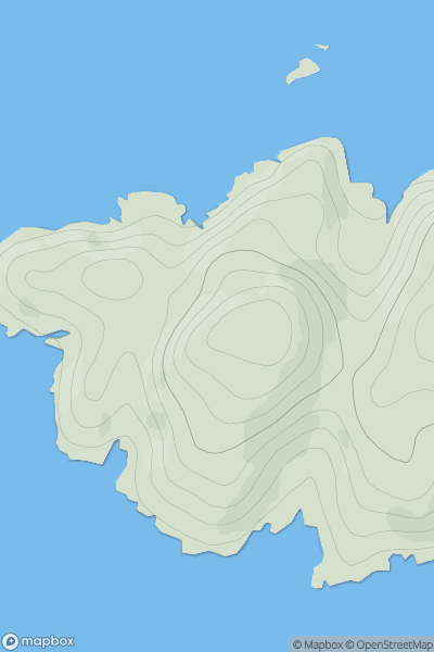 Thumbnail image for Rubha na Breige showing contour plot for surrounding peak