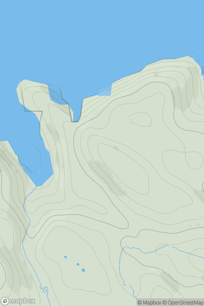 Thumbnail image for Am Breac-leathad showing contour plot for surrounding peak