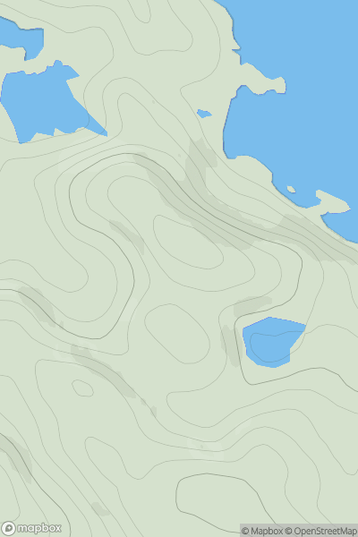 Thumbnail image for Dubh Leitir showing contour plot for surrounding peak