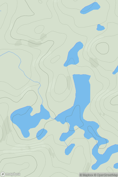 Thumbnail image for Cnoc a' Phreasan Chailltean showing contour plot for surrounding peak