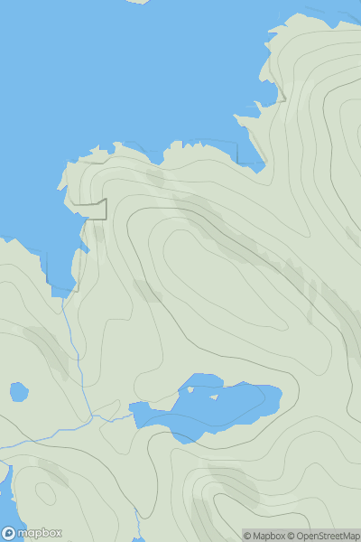 Thumbnail image for Cnoc a' Phollain Bheithe North Top showing contour plot for surrounding peak