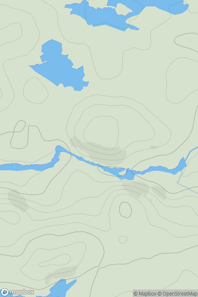 Thumbnail image for Cnoc an Tolla Bhaid showing contour plot for surrounding peak