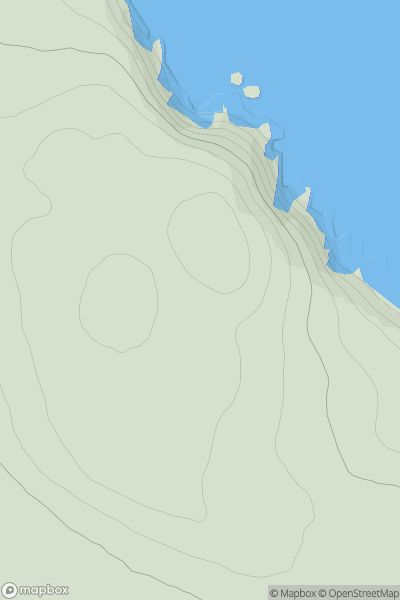 Thumbnail image for Cnoc Camascoille showing contour plot for surrounding peak