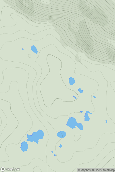 Thumbnail image for Bidein Clann Raonaild showing contour plot for surrounding peak
