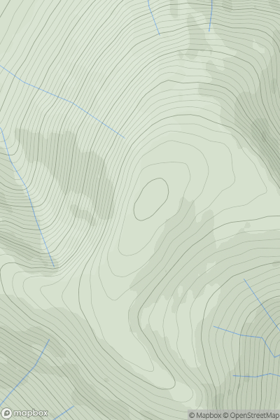 Thumbnail image for Mid Hill (Beinn Dubh) showing contour plot for surrounding peak